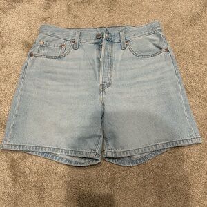 Levi's 501 Light Blue Denim Shorts